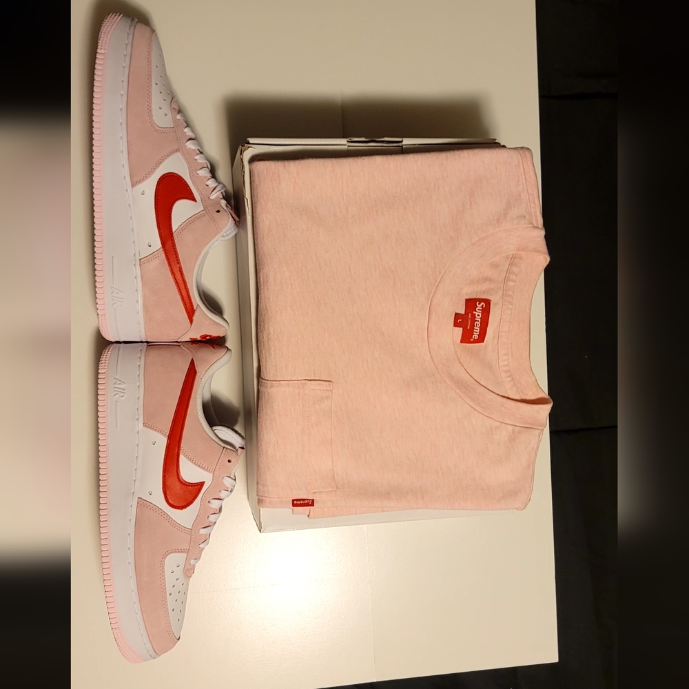 Supreme T-shirt, pink, chest pocket